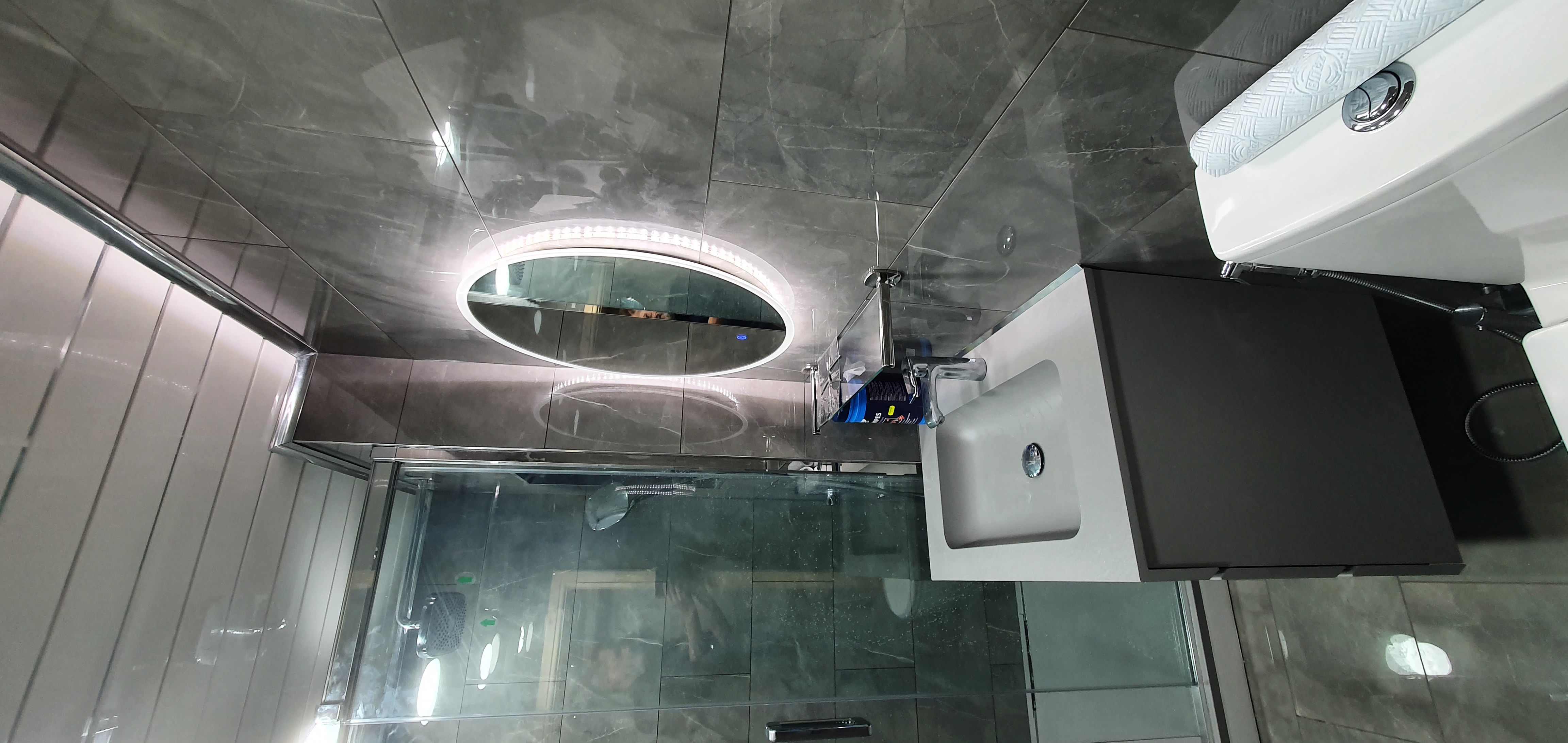 Sleek Black Bathroom Transformation - Image 1